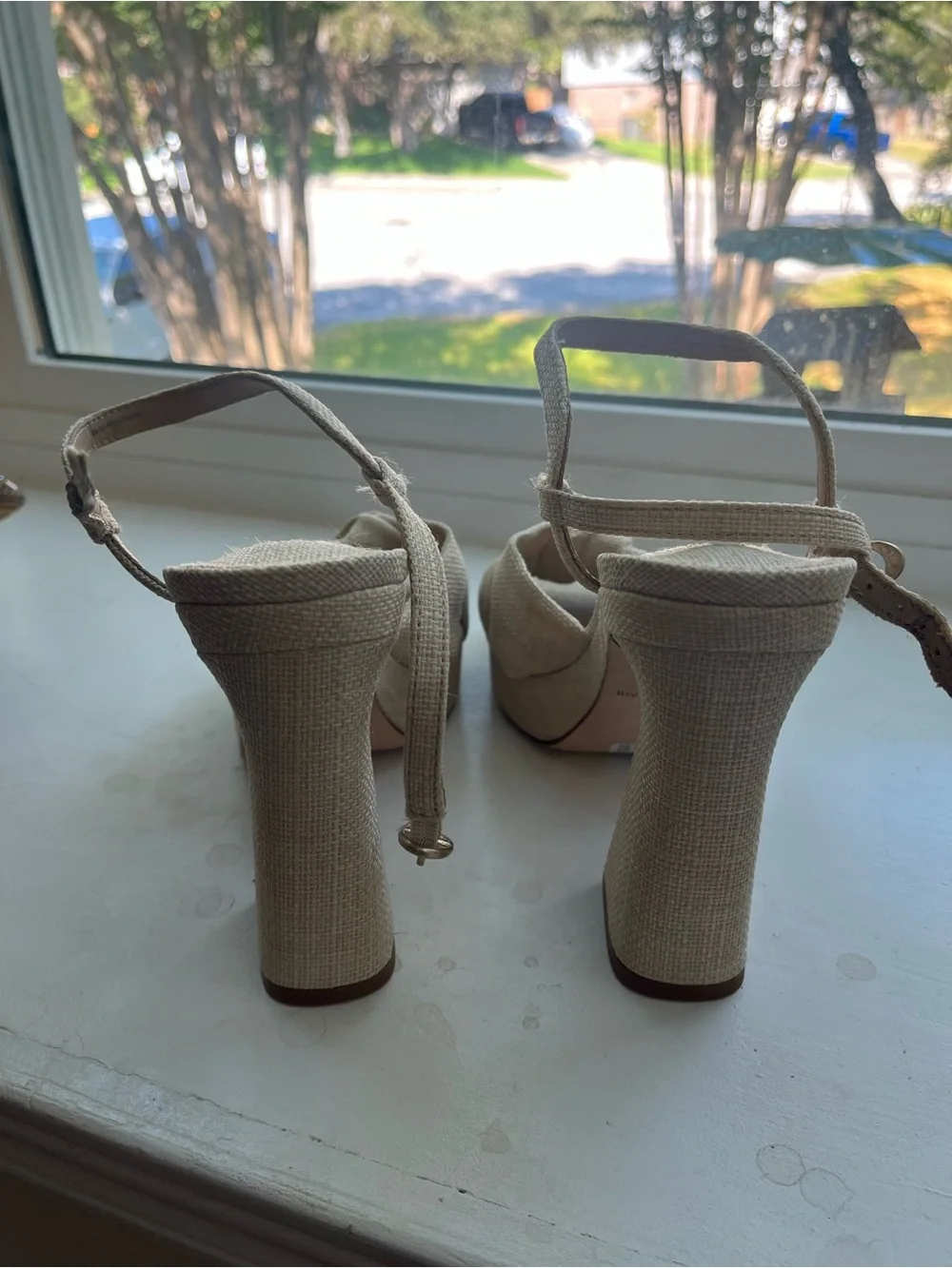 ANTONIO MELANI Beige Knotted Platform Sandal